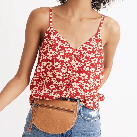 MADEWELL Red White Floral Tank Top - Picture 2 of 5